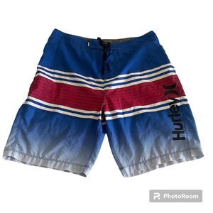 Hurley Men's Blue Swim-briefs-shorts